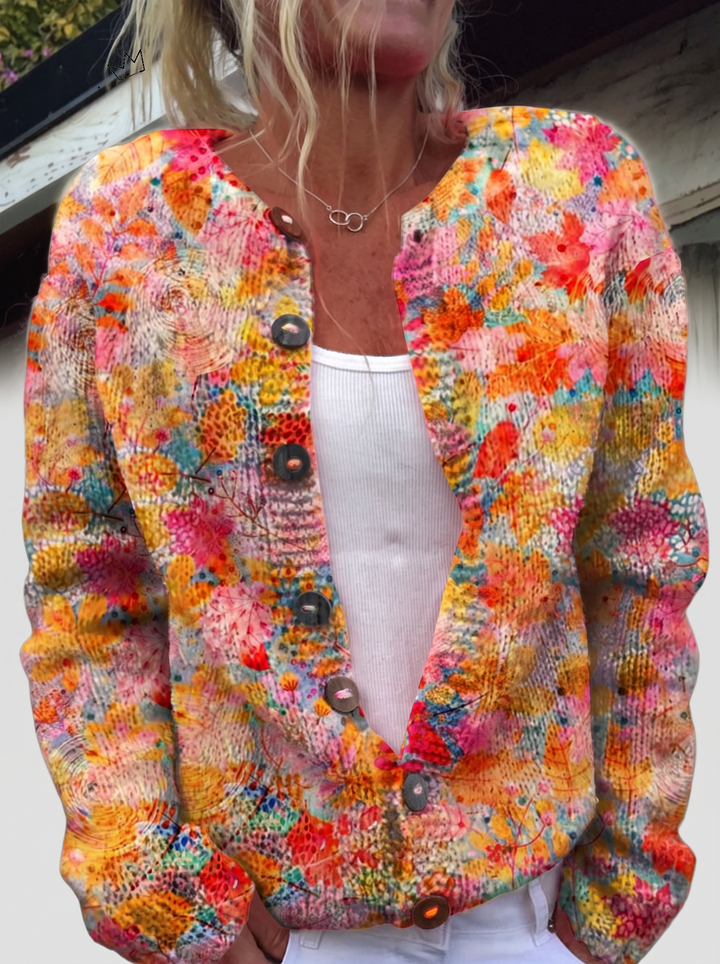 Donna™ | Cardigan with Vibrant Blooms