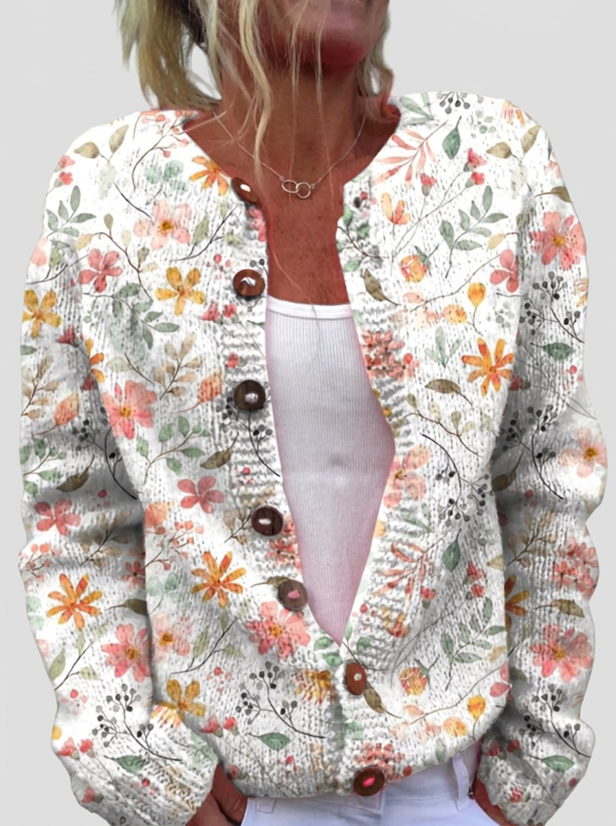 Cheryl™ | Cardigan with Floral Sprigs
