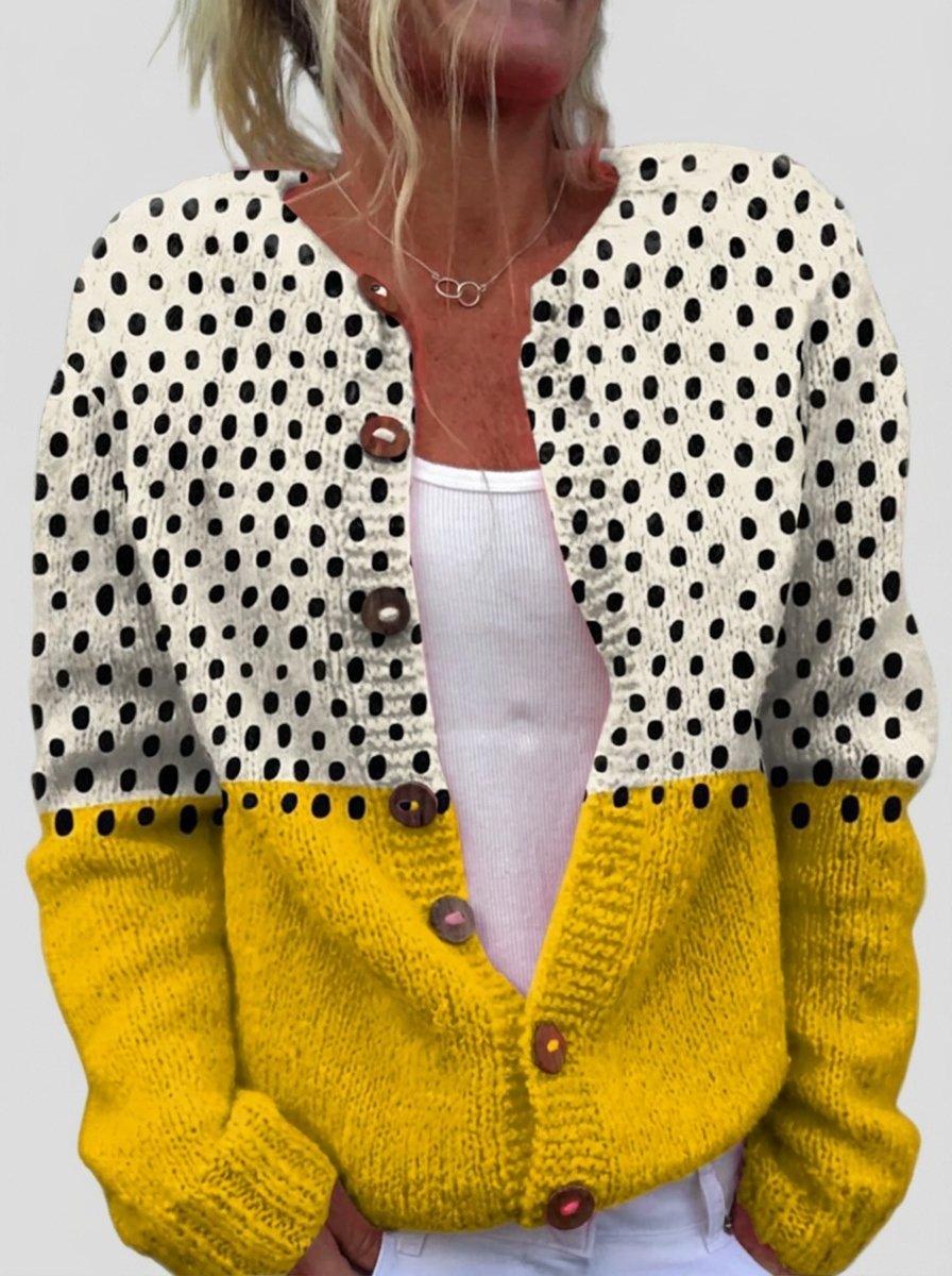 Sharon™ | Cardigan in Dotty Mix