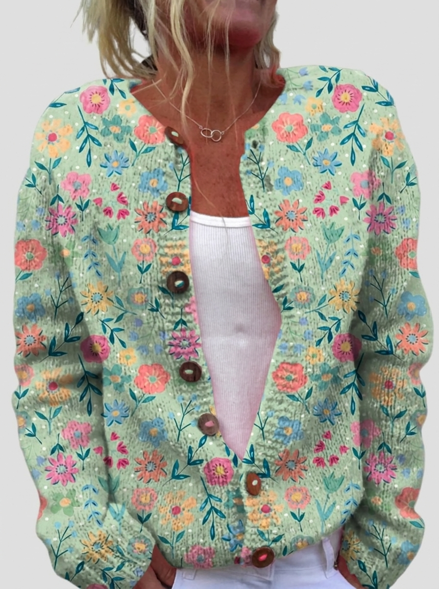 Patricia™ | Cardigan with Delicate Blooms